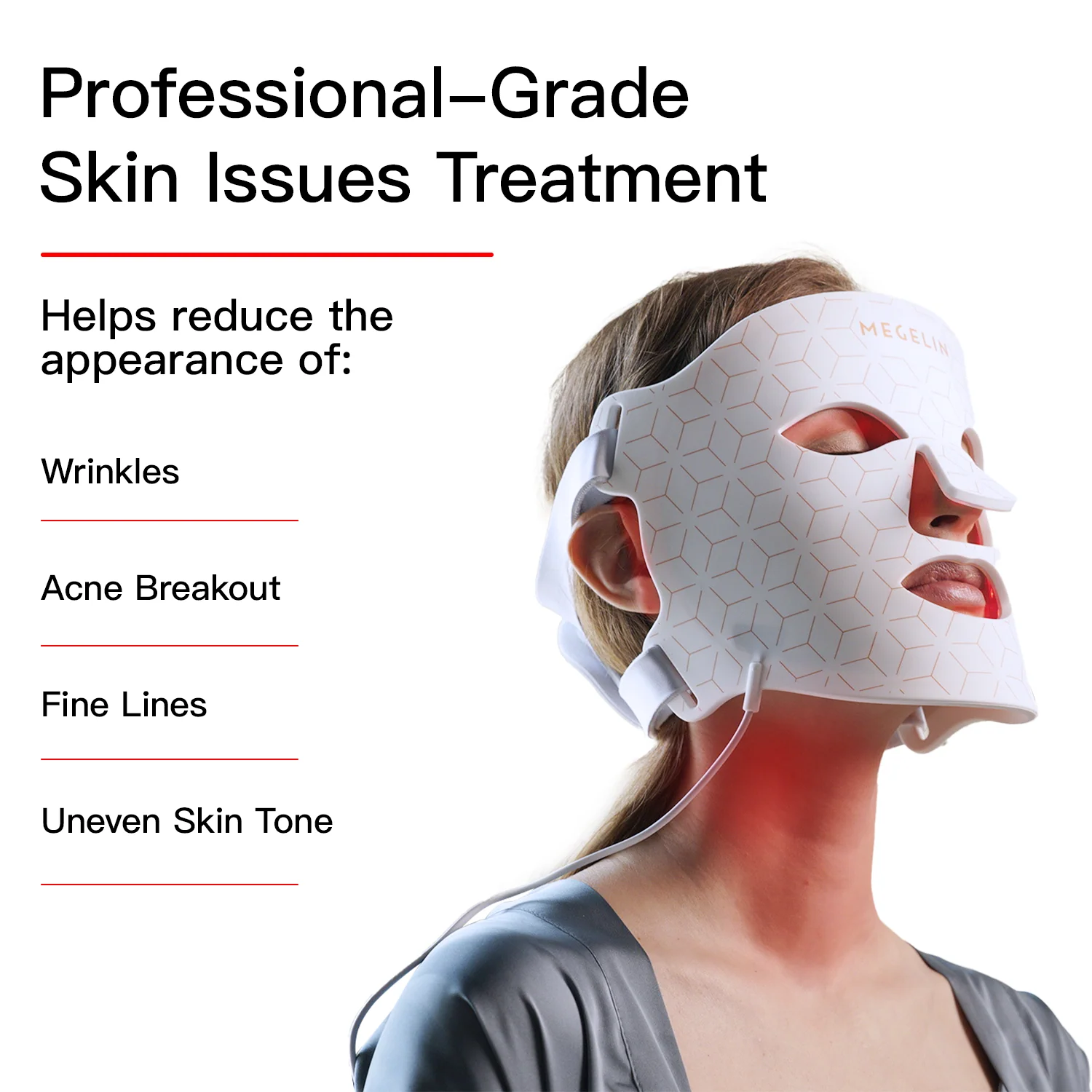 Megelin LED Red Light Therapy Mask - Image 3