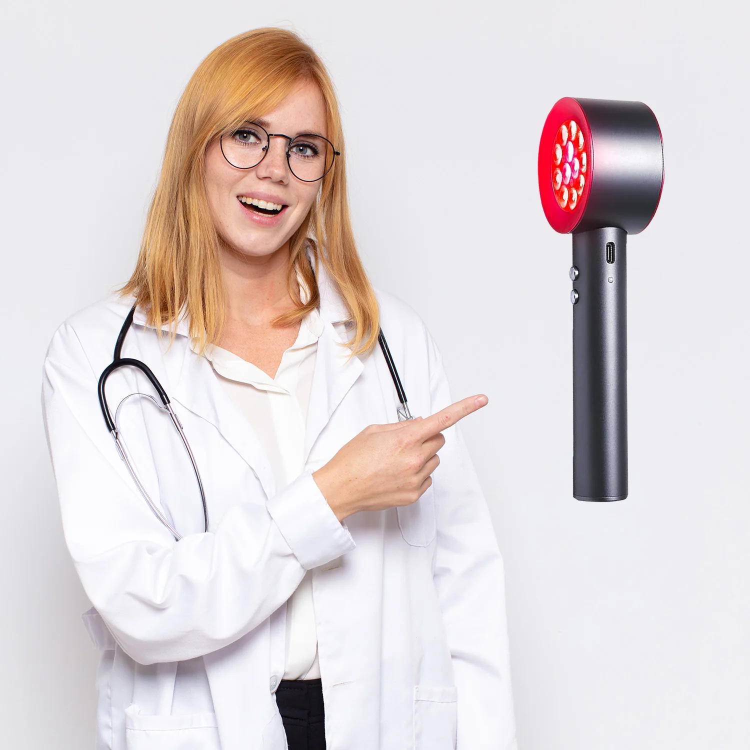 Megelin Red and Blue Light Therapy Handheld Device - Image 2