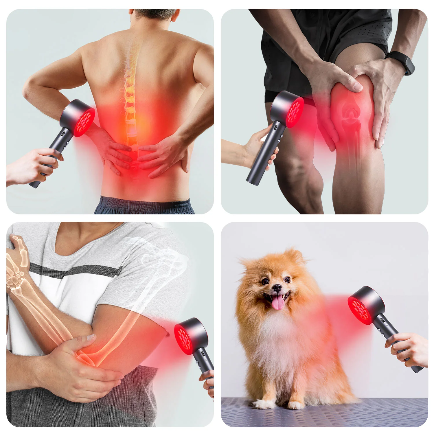 Megelin Red and Blue Light Therapy Handheld Device - Image 4