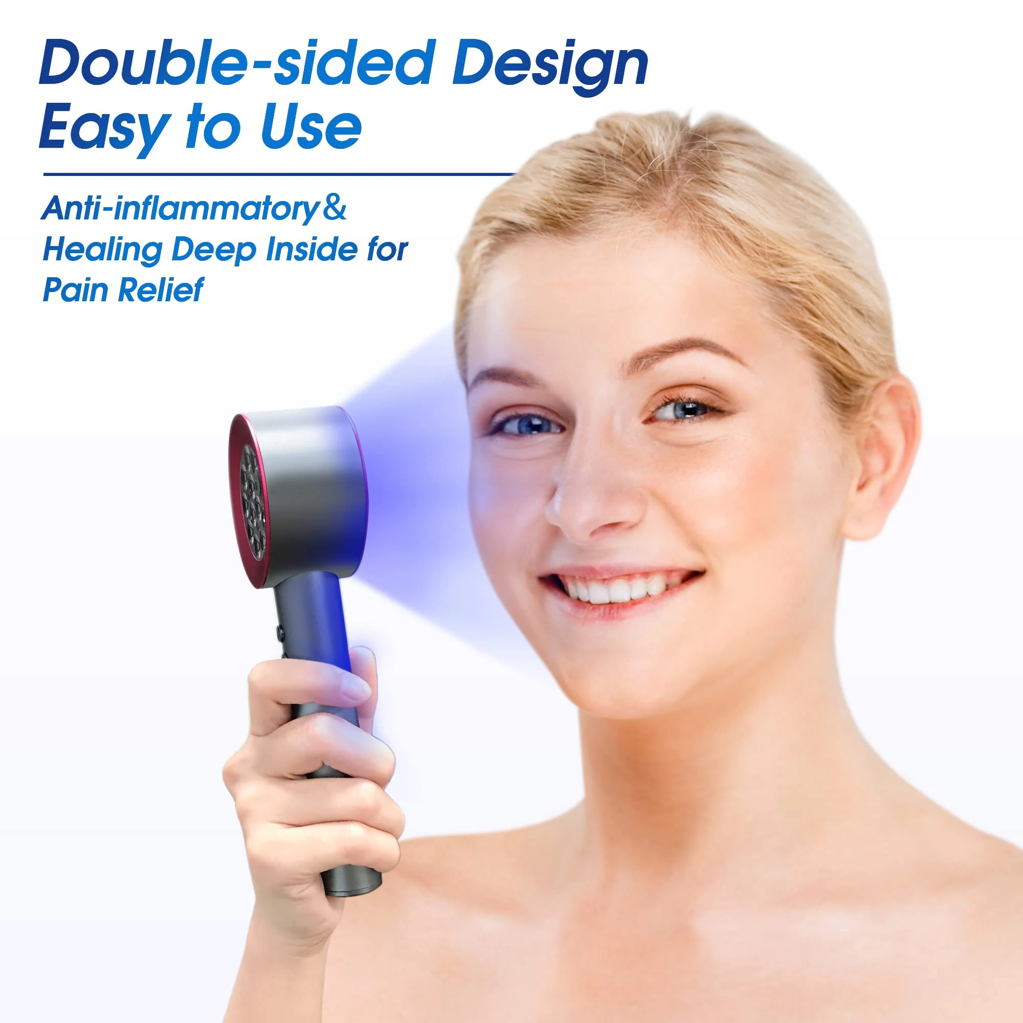 Megelin Red and Blue Light Therapy Handheld Device - Image 7