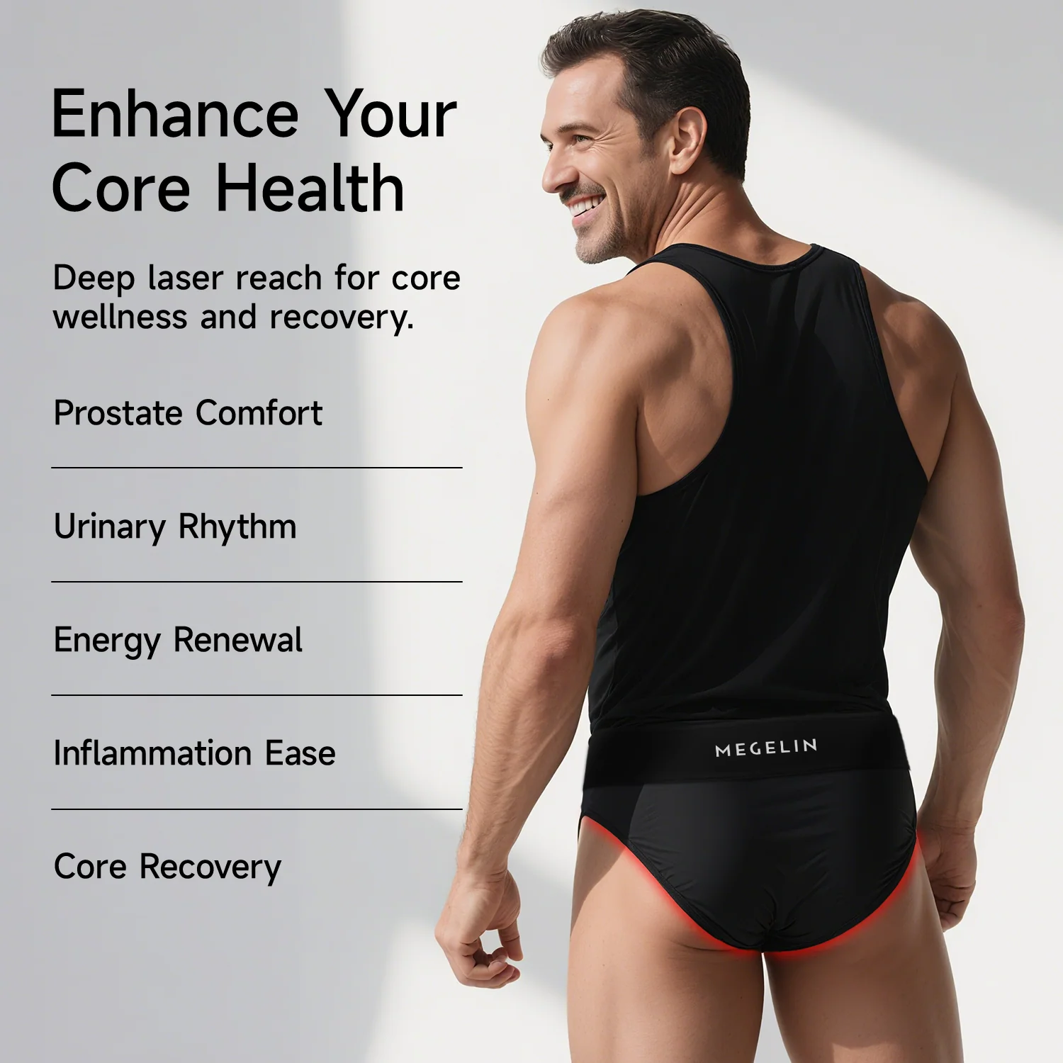 Megelin VitaLux Laser+LED Therapy Wear for Men - Image 3