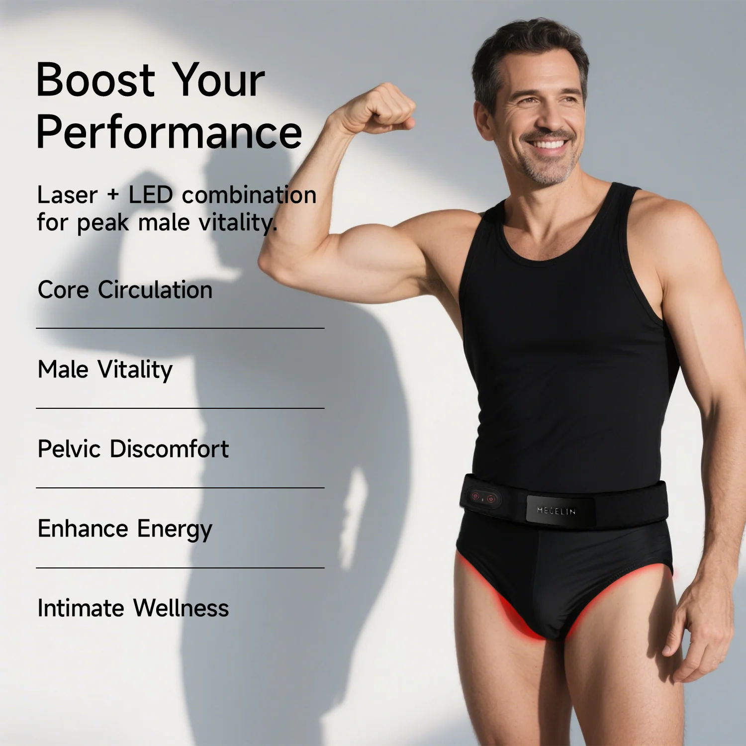 Megelin VitaLux Laser+LED Therapy Wear for Men - Image 4